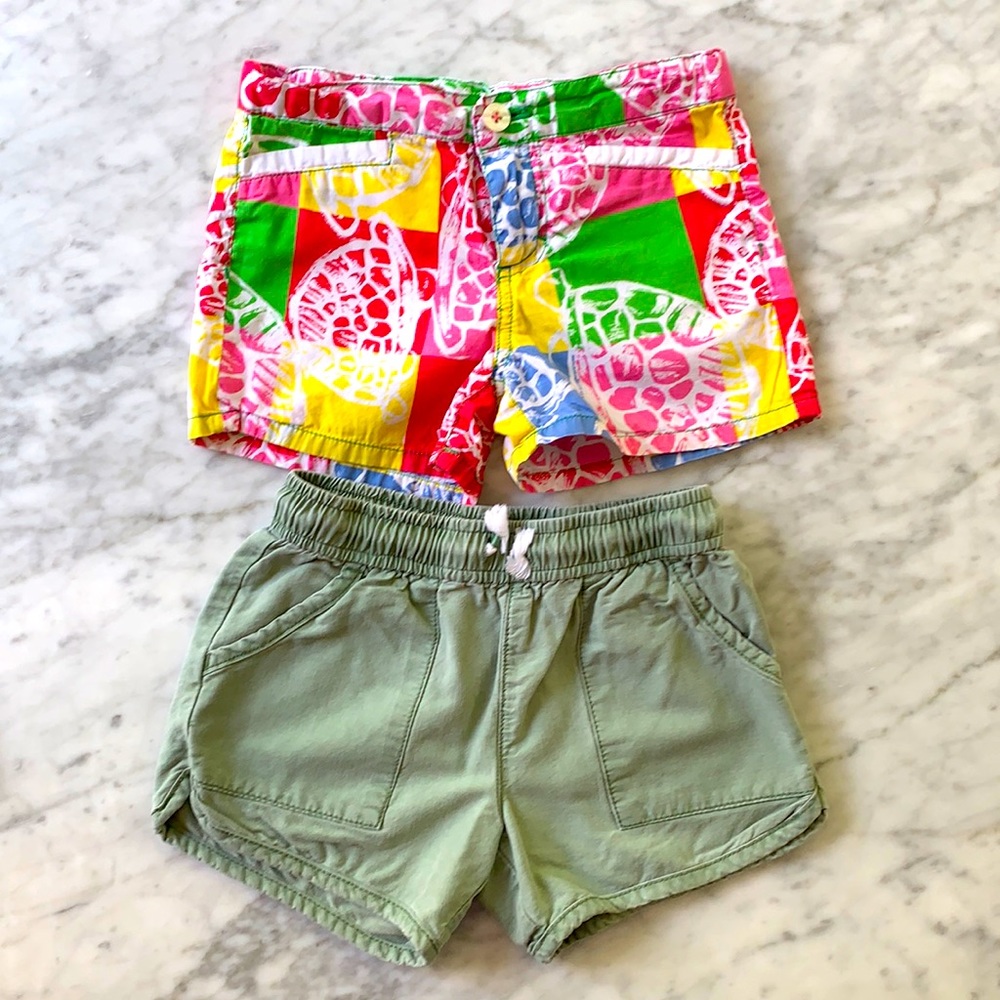 Two pairs of shorts.  Multi print Lilly Pulitzer